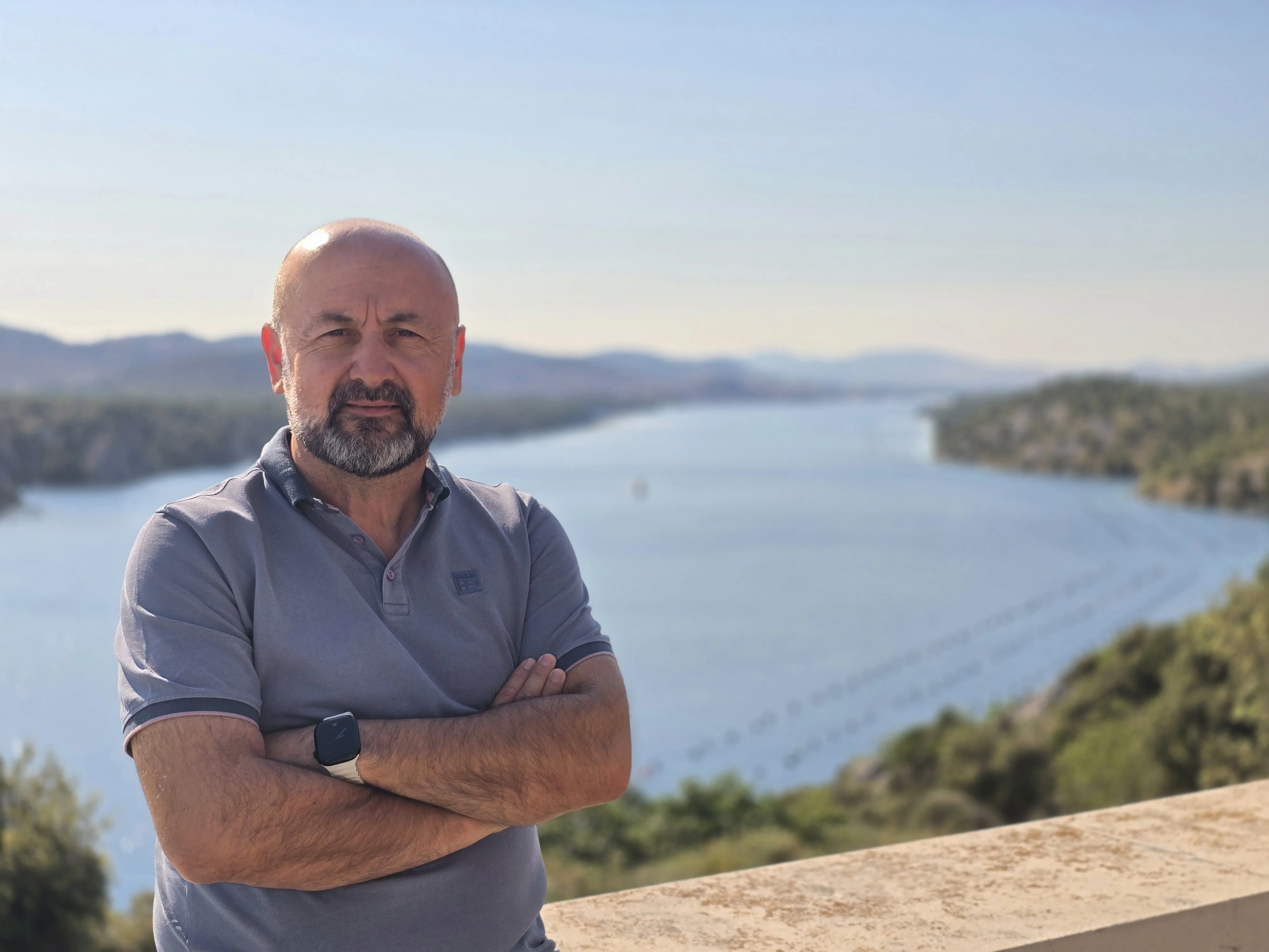 Bernard, TAXI Vodice driver, overlooking the Vodice coast